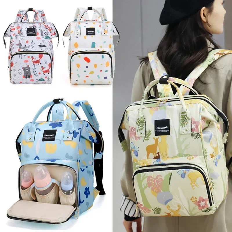 Fashion Oxford Shoulder Mom and Baby Bag Mom Outdoor with Baby Insulated Milk Storage Backpack Portable Storage 250304