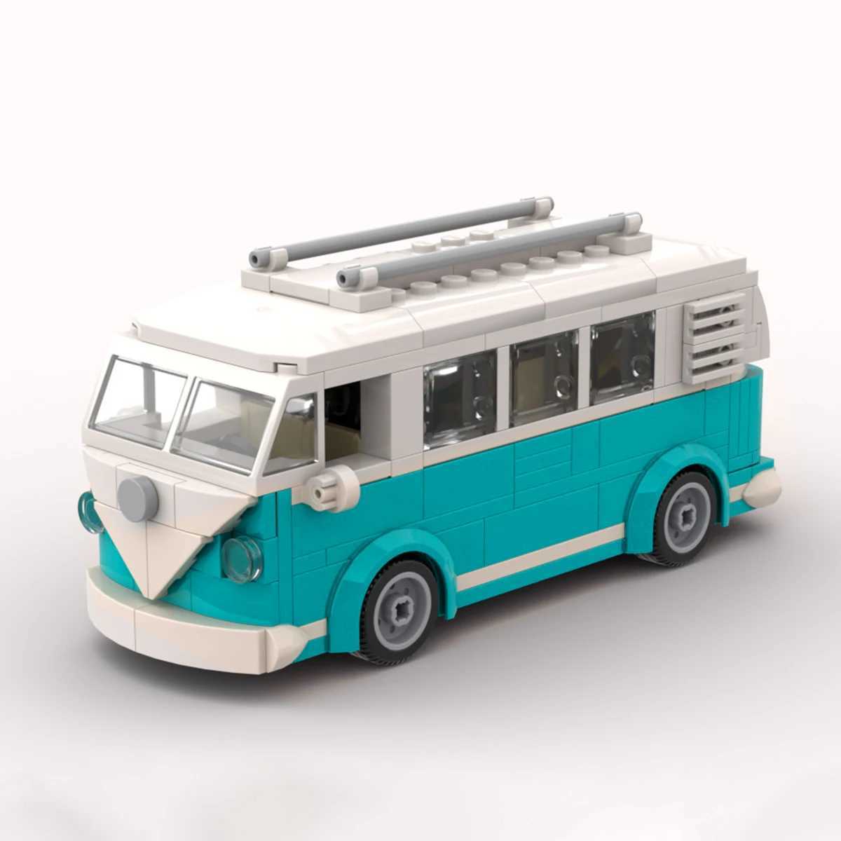 MOC Technical Car T1 Camper Van Vehicle 309PCS Model Building Blocks Toys For Children Toy Kids Gifts City Car BricksT250304