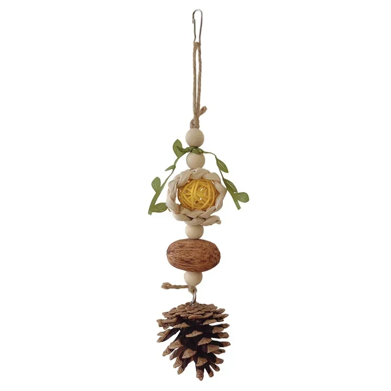 Parrot toy nibbles to relieve boredom, plays with corn skewers, bird grinds, pet toys