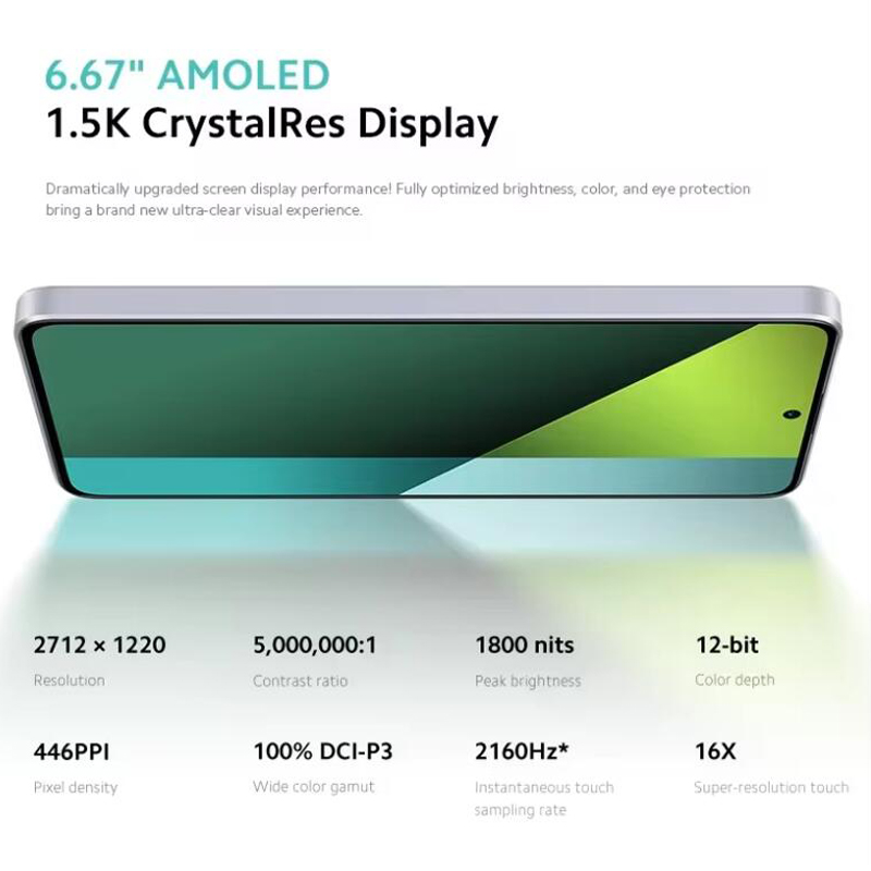New Xiaomi Redmi Note 13 Pro 5G Smartphone 8GB RAM 256GB ROM 200MP OIS Camera Snapdragon 7s Gen 2 67W Turbo Charging 6.67" AMOLED