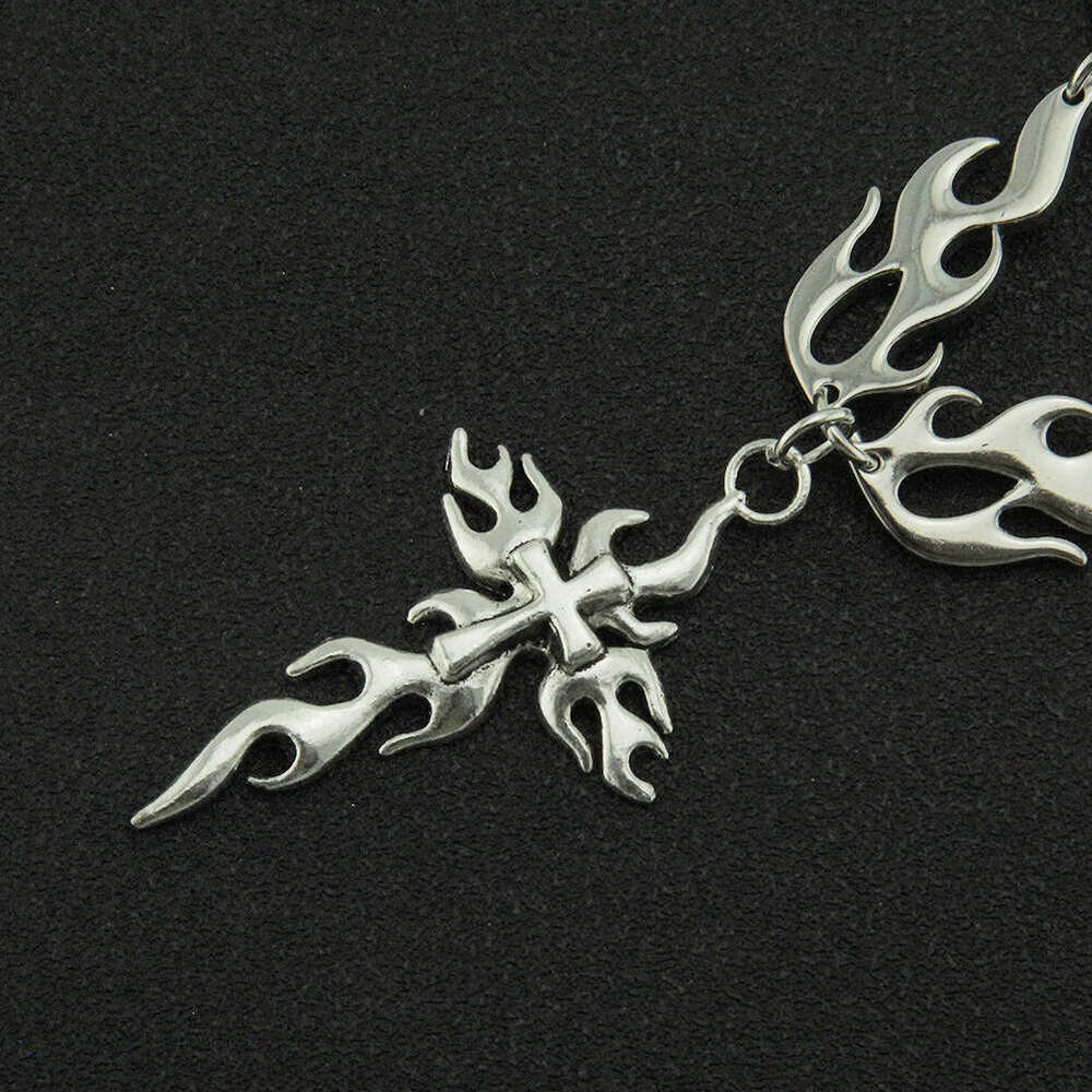 Hot selg jewelry, smooth cross, flame shaped pendant, necklace accessory