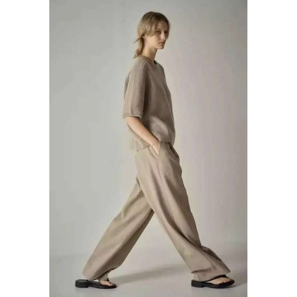Women New Spring And Summer Loose Casual Straight Wide-Leg Drape Or Mopping Pants