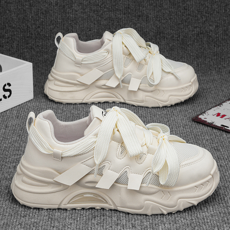 New Designer 2025 Original Fashion Hot Selling Breathable Sports Men s Shoes Korean Version Thick Soled White Shoes Multifunctional Outdoor Casual Sho