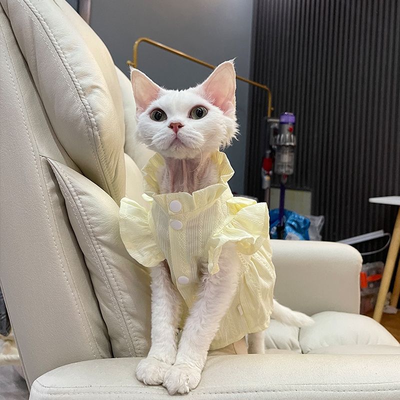 Sphinx Hairless Cat Clothing Summer Thin Pure Cotton Princess Skirt