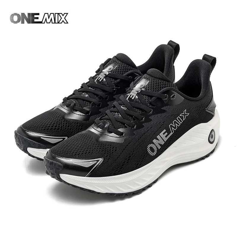 Onemix NEW Male Racing Breathable Cushioning Non-Slip Sneakers Mesh Breathable Shock Rebound Lightweight Fitness ShoesC250304