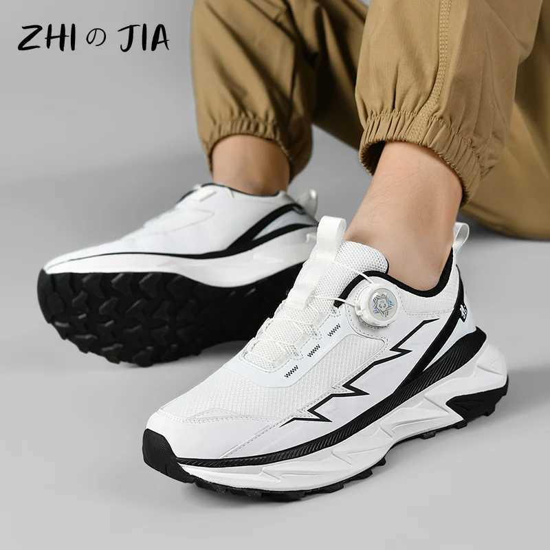 Spring Summer Large Rotating Buckle hot Mesh Breathable Sneakers Mens Running Fi Casual Shoes 39-48 Z250307