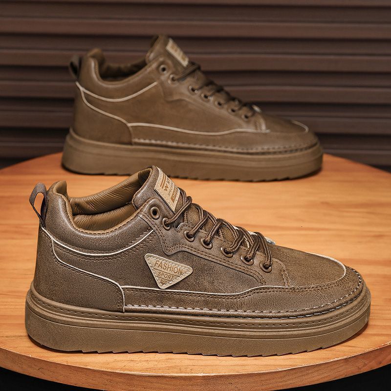 2025 Winter New Designer High Top Martin Boots Men's Outdoor Multifunctional Thick Sole Height Increasing Casual Leather Work Clothes Plate Fashi
