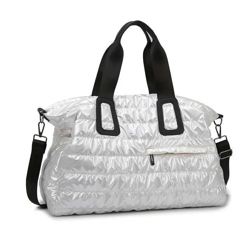 Large Capacity Shoulder Tote Shoulder and Cross-body Duffle Bags Lightweight Travel and Gym Bags Unisex Storage Duffle Bags Y250304