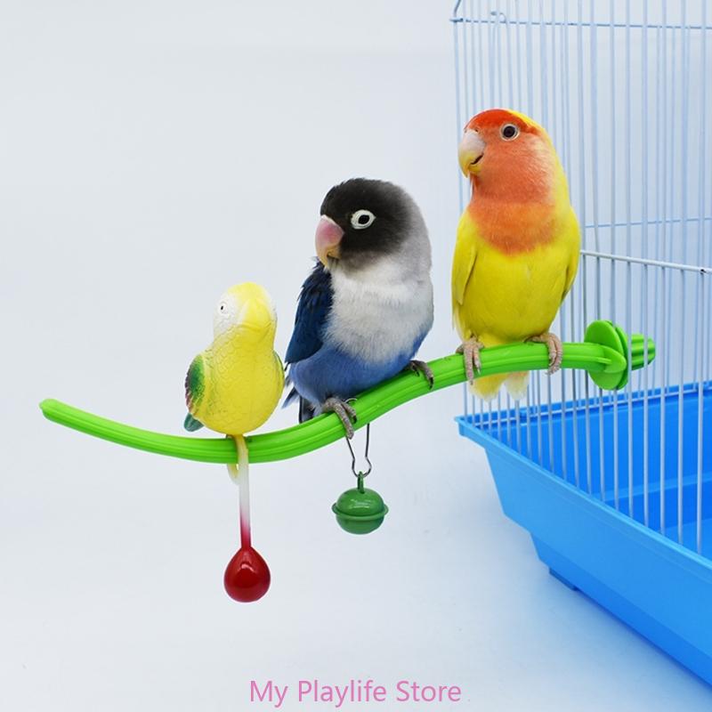 Bird Perch Stand for Parakeets Birdcage Stand Platform Cage Toy Parrot Perches Cage Accessories Small Birds Toy