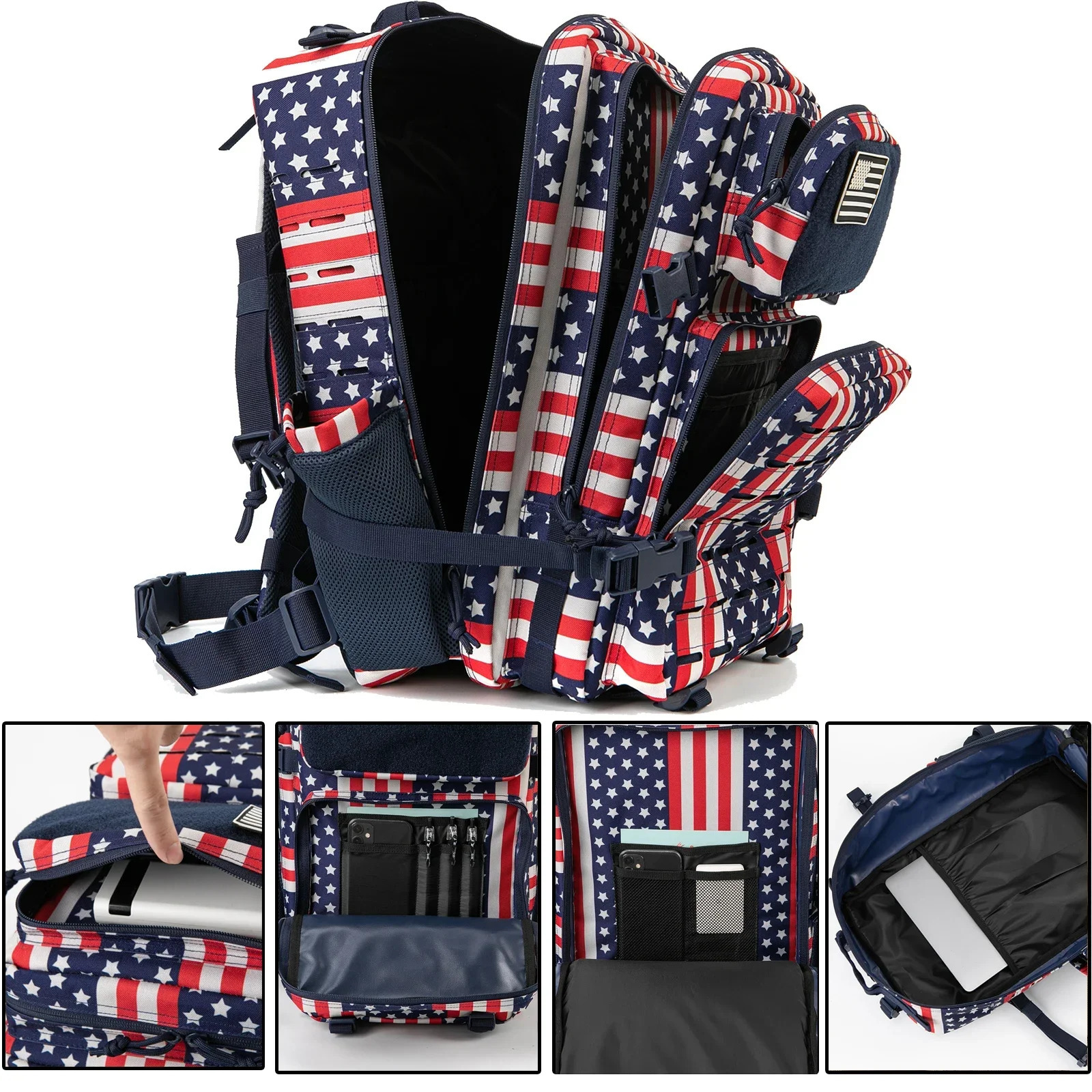 Ship from US 45L Hiking Tactical Backpack WomenMen travel backpacks bag laptop backpack camping equipment back pack school bags 250304FBB
