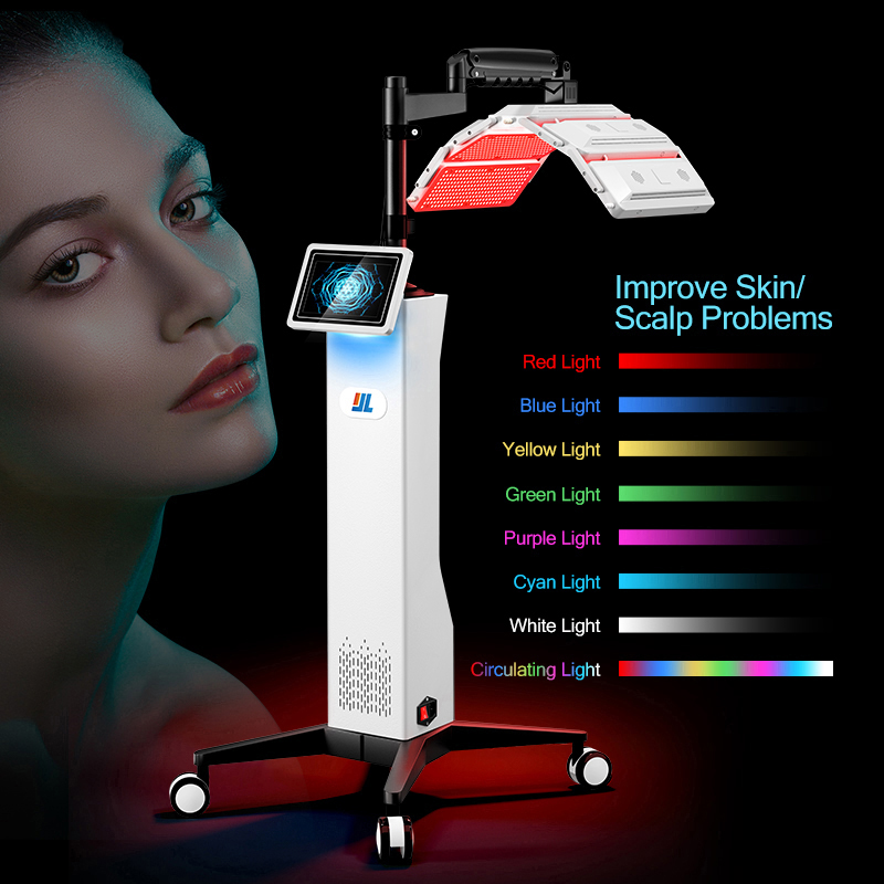 Vertical LED Light Therapy 7 Colors Photodynamic PDT Facial Skin Whitening Rejuvenation Tightening Care Machine