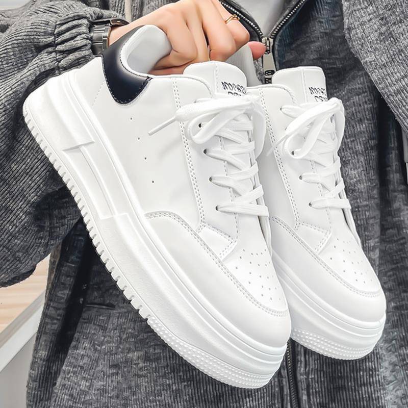 2025 Designer s New Spring And Summer Men s Breathable Soft Sole White Men s Multi-functional Sports Thick Sole Casual Fashion Board Shoes