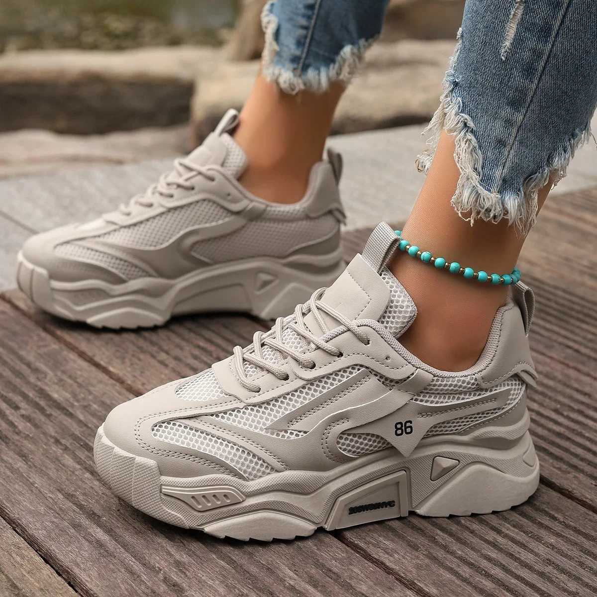 Women Sneakers New Fashion Mesh Breathable Tennis Girl Platform Shoes for Women Outdoor Comfortable Lightweight Sneakers WomenC250304