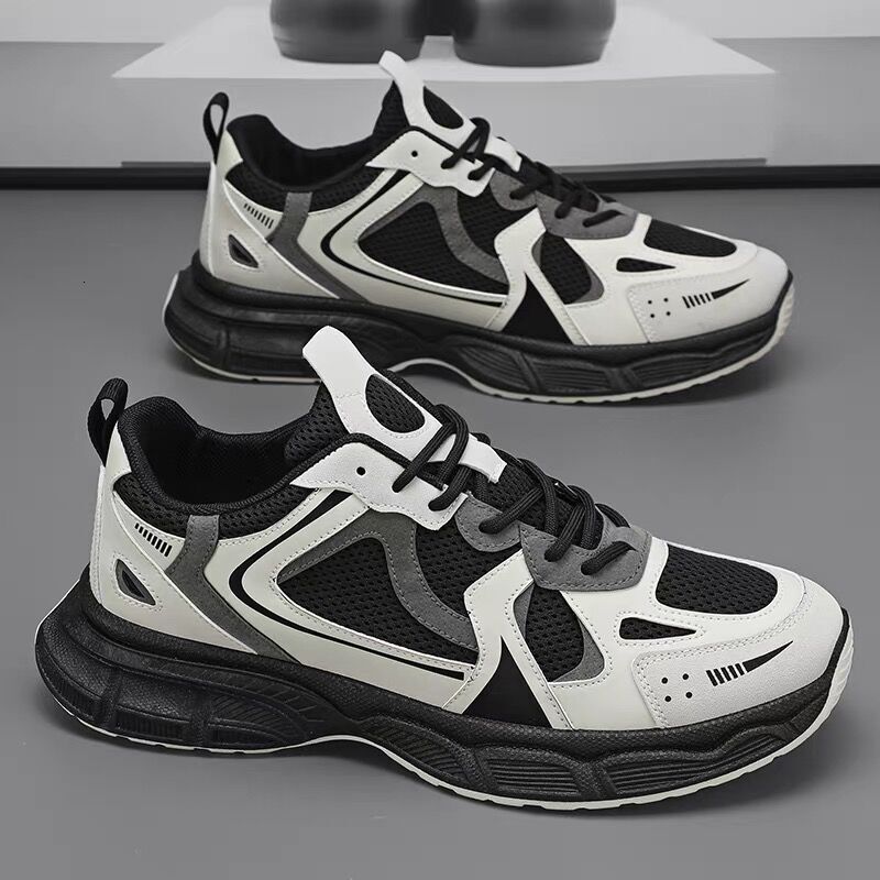 Spring And Summer Breathable Men s 2025 Designer New Multifunctional Thick Soled White Shoes Sports And Casual Flat Shoes Fashionable Board Shoes