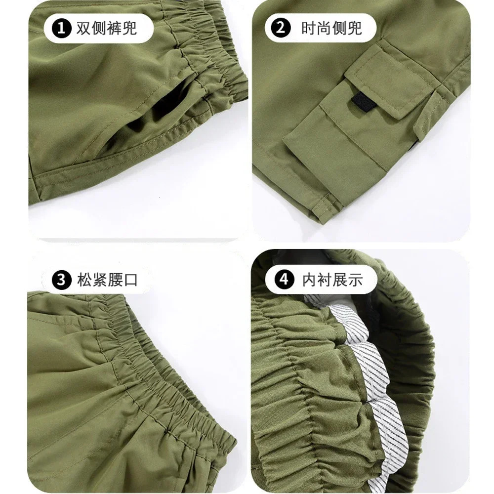 Boys Cargo Shorts Kids Short Pant Teenagers Sports Trousers Summer 3 To 12 Yrs Childrens Clothing Korean Style 250304