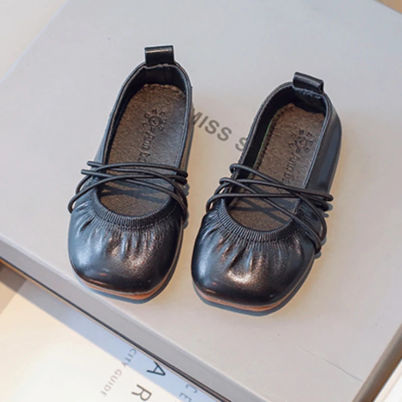 Baby Girl Shoes Fashion Solid Color Casual Mary Janes Soft Flats Children Kids Leather Comfortable Toddler Slipon Loafers 250303