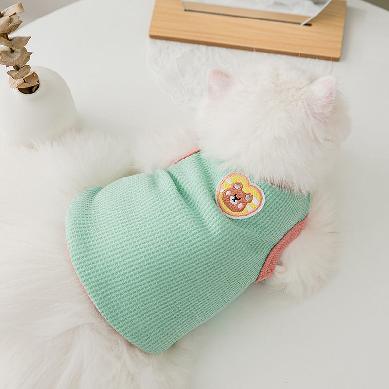 Spring and Summer Lightweight Herringbone - Patterned Shirts for Small Cats and Puppies. Ideal for Siamese, Chihuahuas, Yorkies