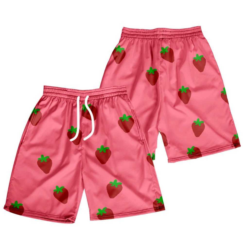 2024 New Anime Casual Shorts Men Women Manga Cartoon Sports Shorts Sakata Gintoki Strawberry 3D Printed Quick Dry Shorts SummerT250304