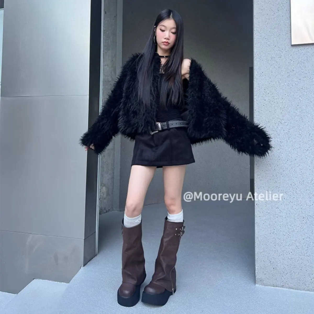 Thick Soled Boots Wern Knight Boots Long Tube Boots For Wen In Autumn And Winter Knee Length Slim High Tube Boots Z250304