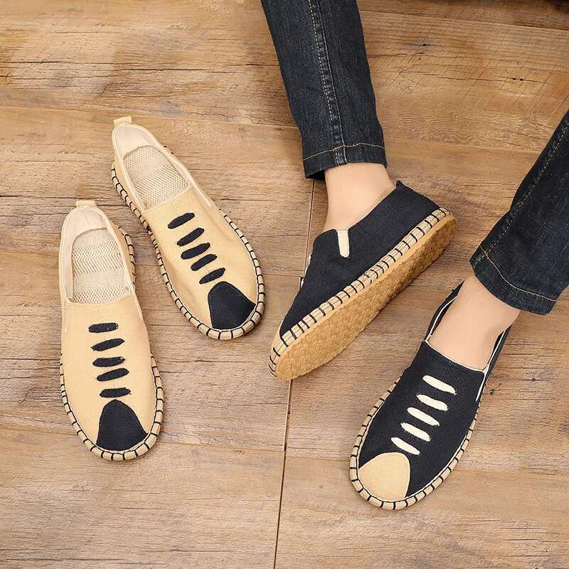 Summer Fisherman New en Canvas Fashion Trend Men Casual Shoes Comfortable Espadrilles Classic Slip on Loafers