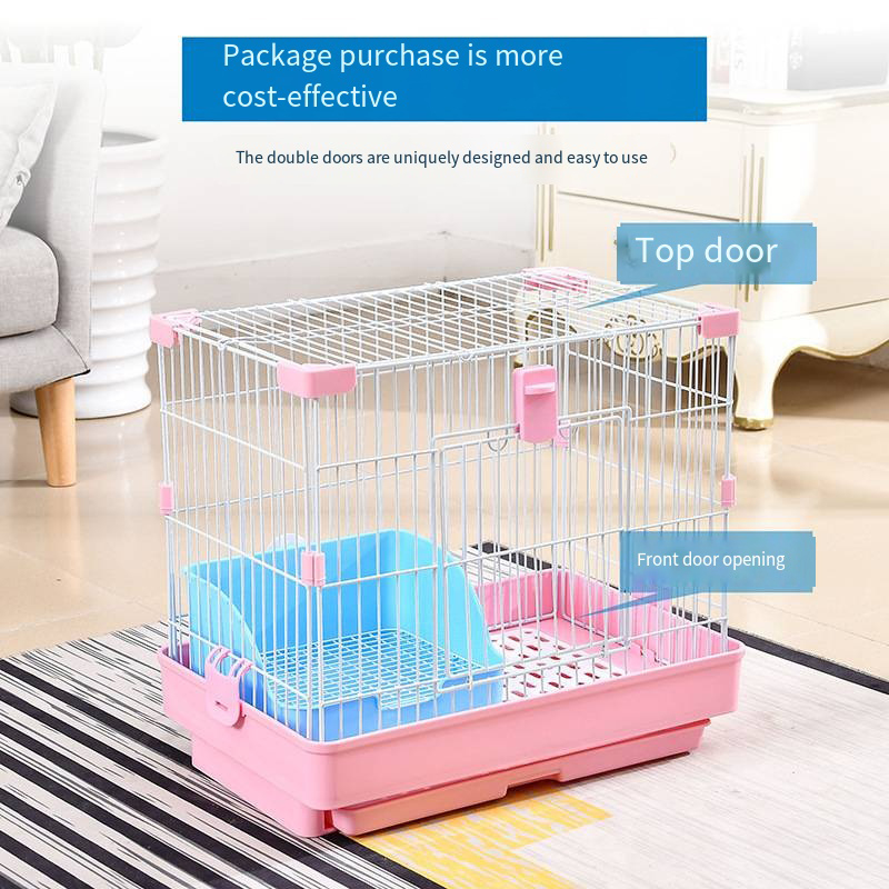 PP Plastic Rabbit Litter Box Rectangular Pet Toilet Chinchillas Bunny Potty Trainer Corner Small Animal Litter Pee Pan