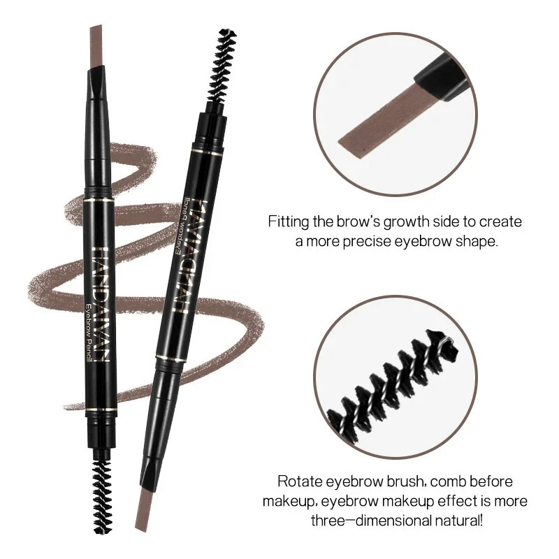 Double-Ended 5 Colors Eyebrow Pencil Natural Non- Waterproof Long-Lasting Filling And Outlining Eyebrow 250222
