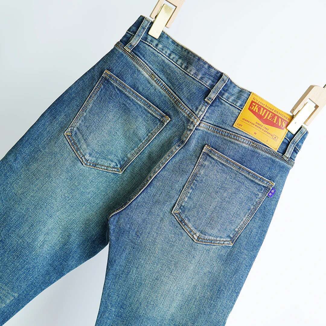 12.5Oz Red Seedge Vintage Denim Jeans For Men Spring Stretch Washed Pants American Casual Male 512 Tapered Straight Trousers