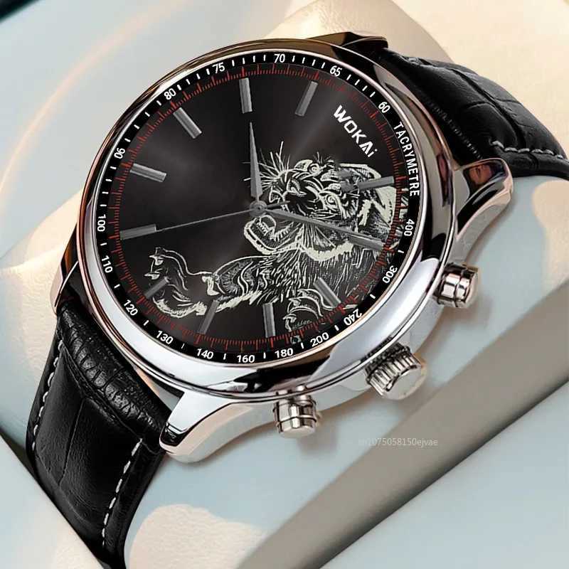 Casual Belt Mens Fashion Tiger Men Wristbands Casual Leather Band Quartz is LuxuryXJ250304