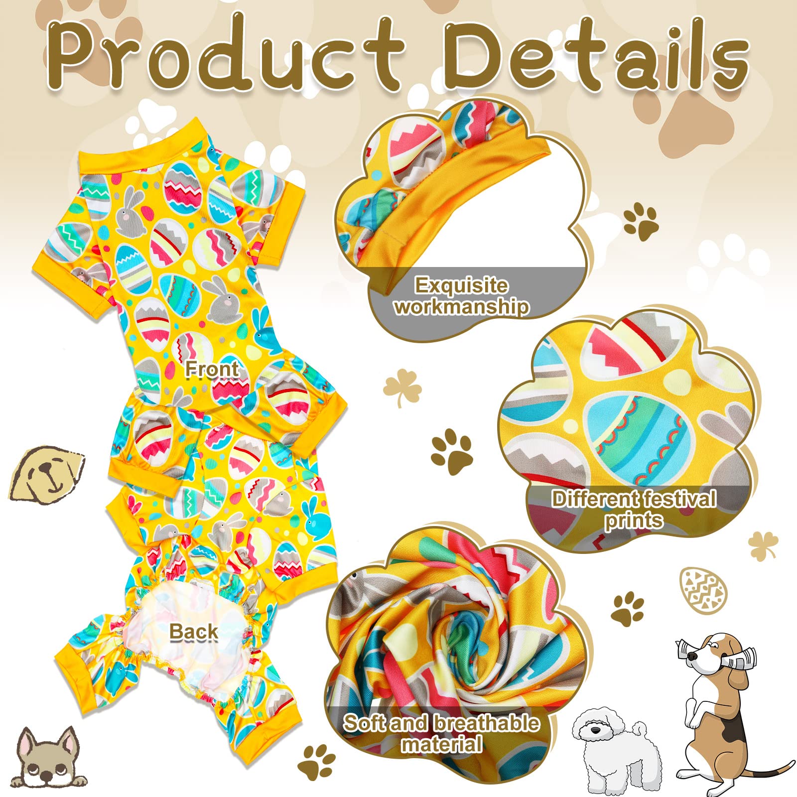 Cute Canine Christmas Ensemble Set - 5 Festive Patterns for Puppies and Kittens Celebrating Holidays