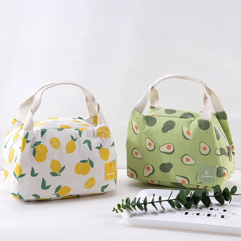 Lunch Carry Bag Insulated Thermal Portable Picnic Bags for Women School Travel Food Handbags Bento Bag Camping Supplies 250228