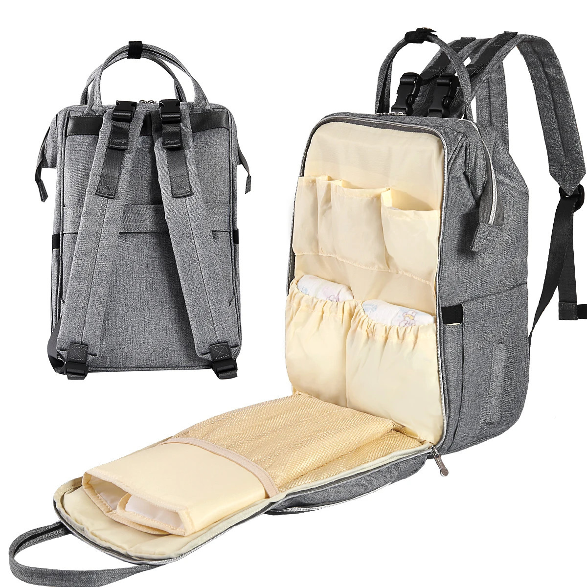 Next Stylish Upgrade Diaper Bag Backpack Multifunction Travel Backpack Maternity Baby Changing Bags 20L Large Capacity 250304