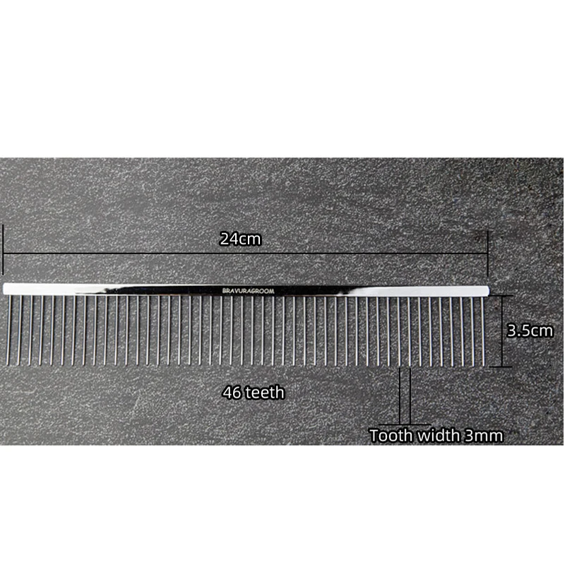 BAVURA Stainless Steel Pet Dematting Comb Grooming Tool for Dogs And Cats Removes Loose Undercoat Mats And Tangles