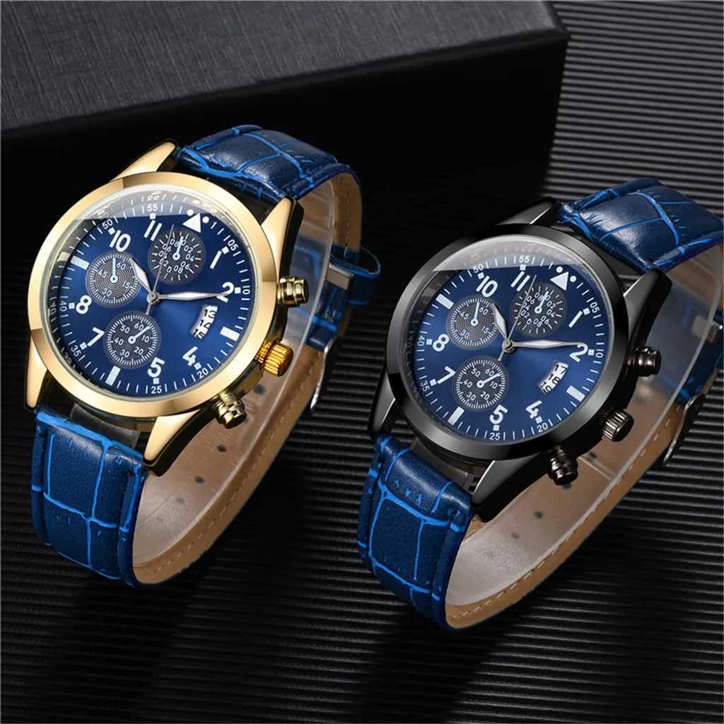 Popular mens leather with calendar and luminous functionsXJ250304