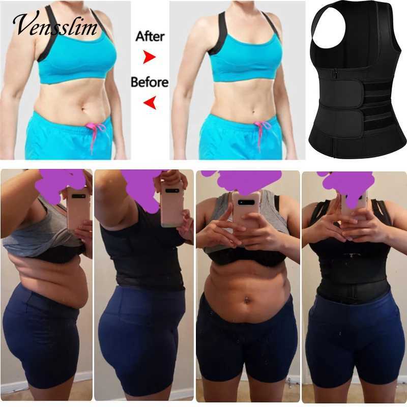 Womens Waist Trainer Vest Body Shaper Neoprene Sauna Sweat Suit Slimming Sheath Workout Corset Top Shapewear Fitness Trimmer BeltXJ250304