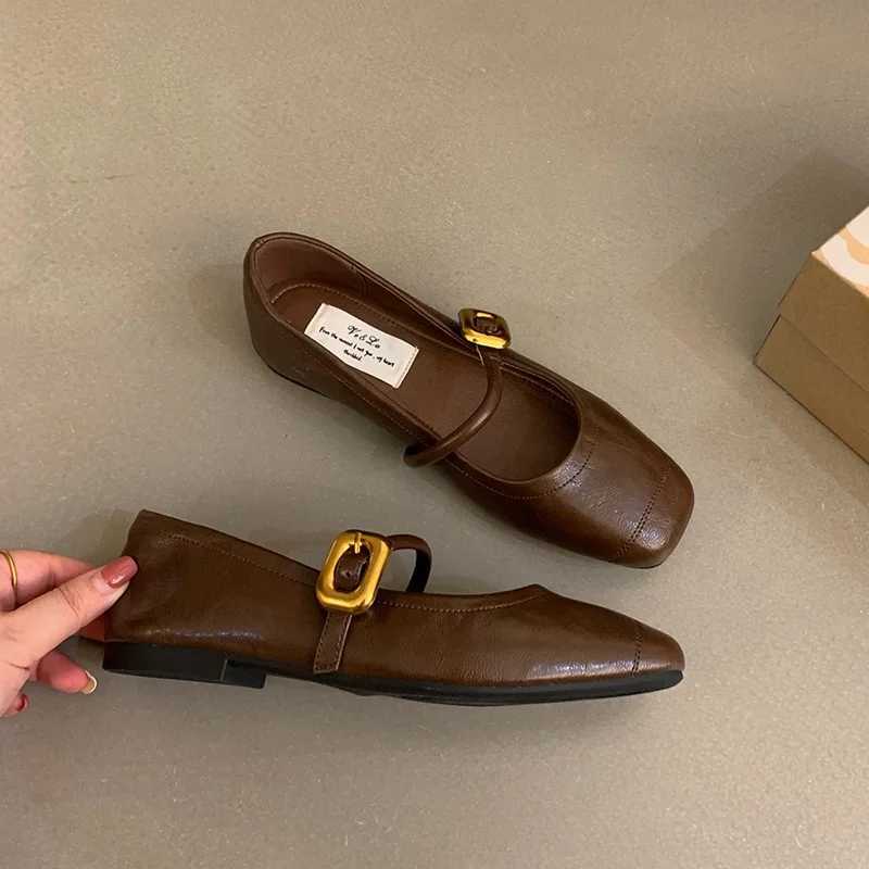Wen Cute Ballerina Flats Lady Slipy Vintage Kaii Mocasine Loafers Girl Soft Ballerina Brand Mary Jane Shoes Fem Woman Y250303