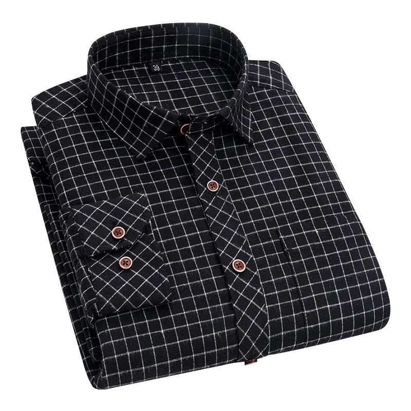 DAVYDAISY autumn mens shirt long sleeved striped slim fit social shoulder strap business clothing DS343 250227Z