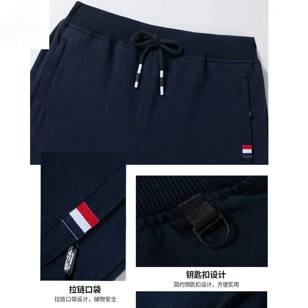 Spring Pants mens fitness sportswear elastic waist sports pants cotton Trouser loose gym jogging pants M-8XLXJ250303
