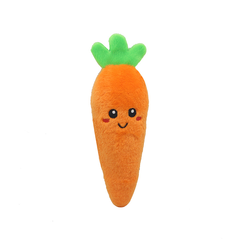 Cute Fruits and Vegetables Dog Squeaky Toys, Squeeze Squeaker Puppy Dog Toys, Plush Dog Chew Toys, Dog Squeak Toys Pet Supplies for Small Medium and L