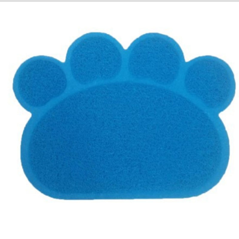 Pet Cat Litter Mat Cute Paw Print Feeding Bowl Placemat Cat Bed Pads Non-slip Anti-leak Waterproof Litter Trapper Mats Supplies