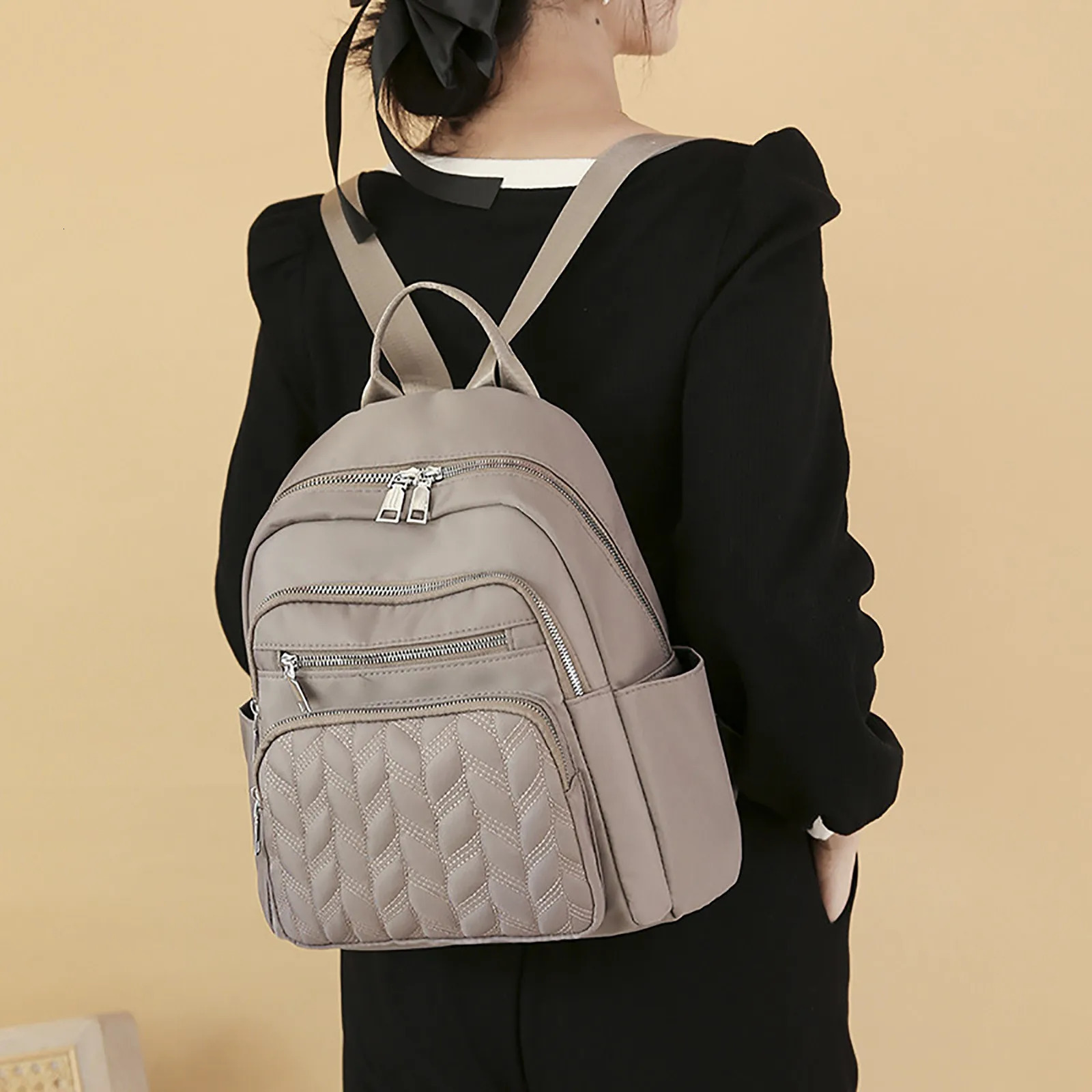 Ship from US Backpack For Boys Purse Women Womens Fashion Cloth Outdoor Travel Bag Leisure Laptop Mochila Feminina Nylon 250304FBB