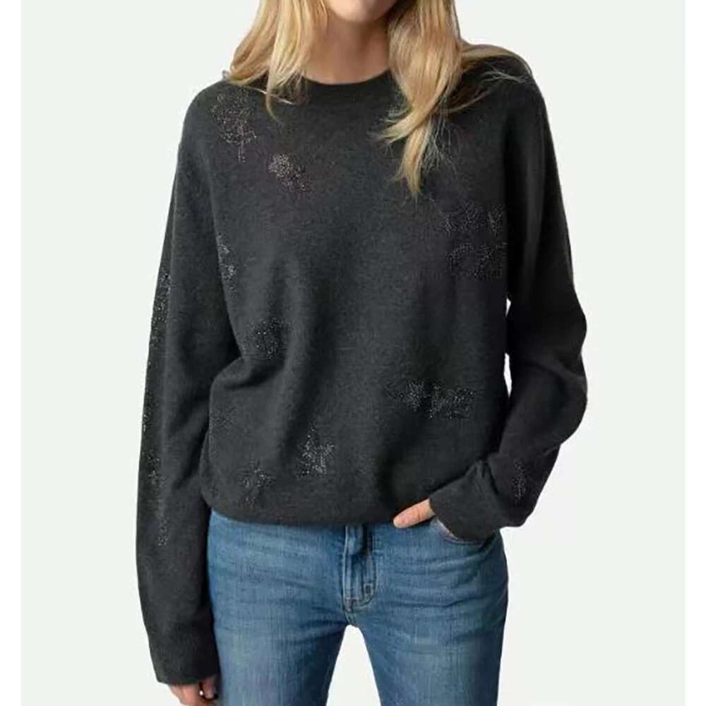Jacquard Knit Pullover Winter Long Sleeve Female Sweater Casual Retro Classic Cozy Lady Top