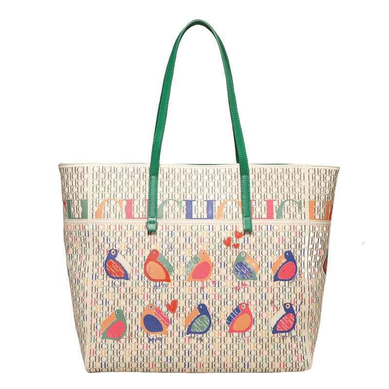 CH Women's Handbag High Quality Letter Print Design Shoulder Superior Sense Fashion Large Capacity Crossbody Bag Temperament