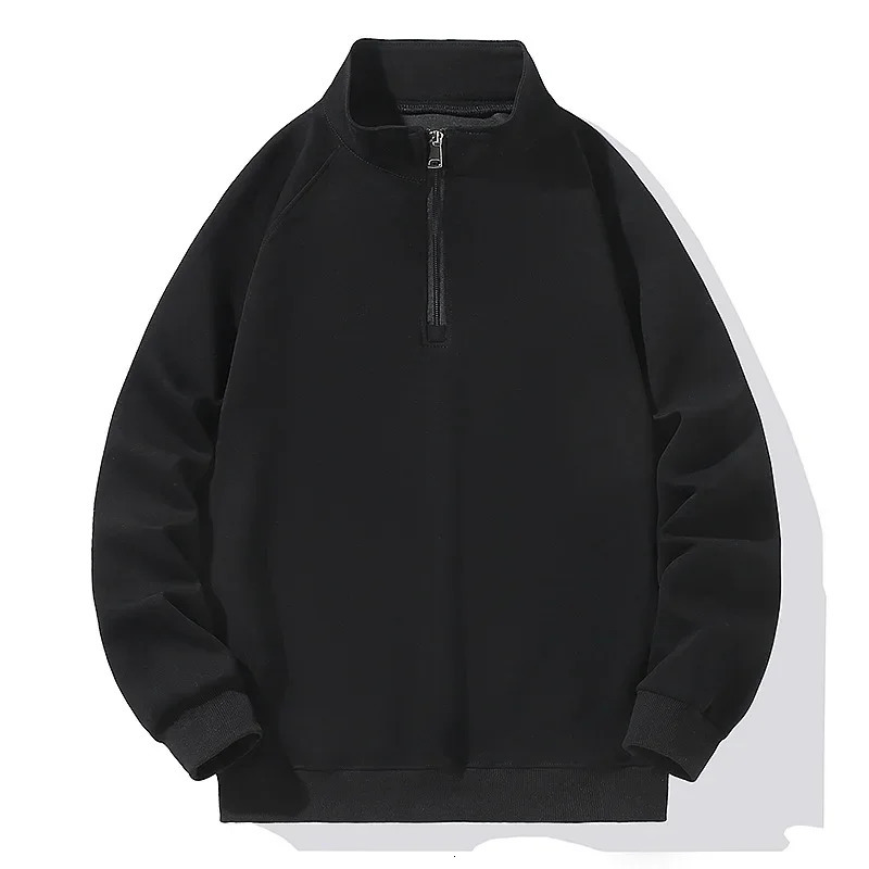 Big Size Clothing Store Sweatshirt Men Half Turtleneck Zipup Long Sleeve Pullover Male Loose Fit Spring Autumn Large Plus 10XL 250304