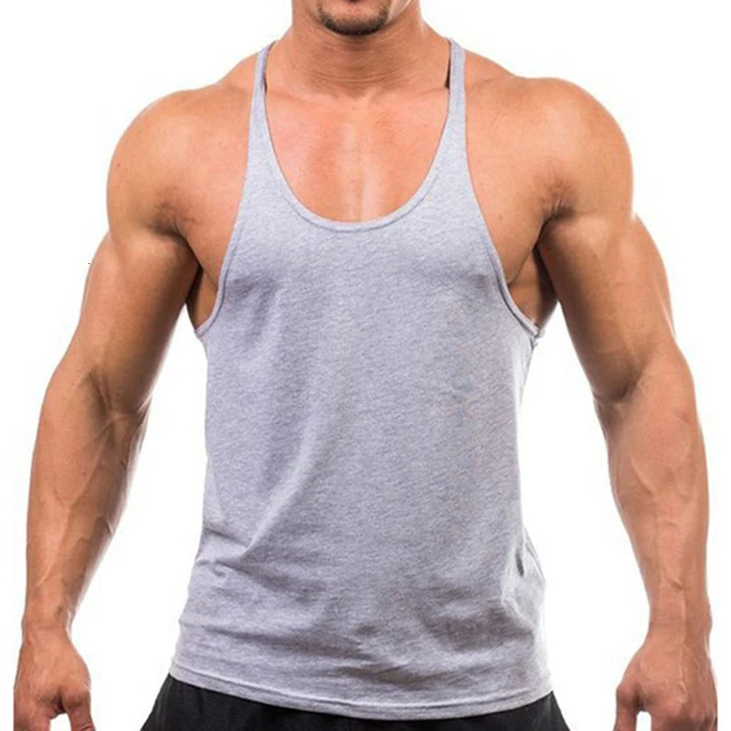 Bodybuilding Jogger Gym Singlet Training Bodybuilding Tank Top Vest Shirt Sleeveless Fitness Cotton Shirt For Men 250304