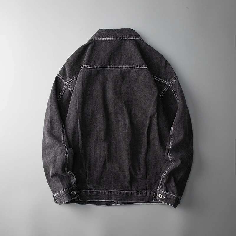 New Long Sleeved Loose Fashion Retro Tops Brand Elastic Jacket Denim Fashionable Casual Versatile Comfortable Men's Clothing