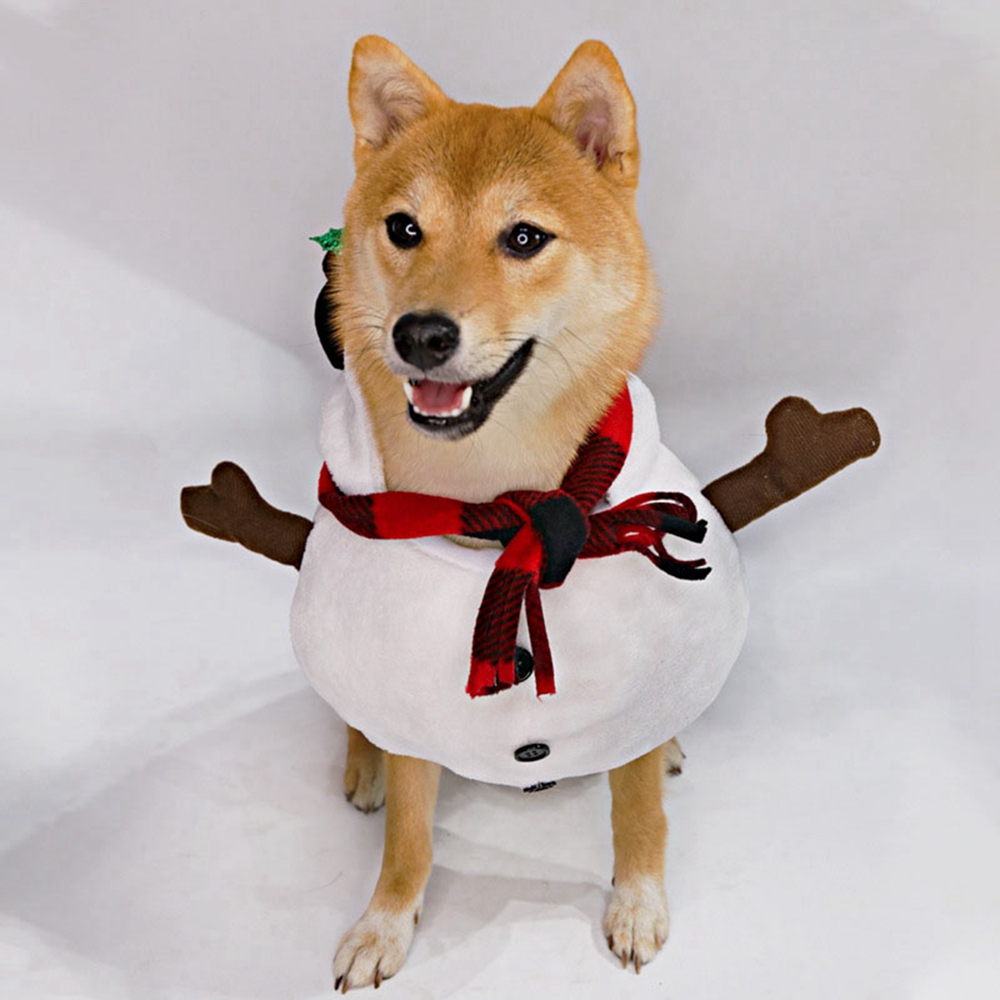 Dog Christmas Pet Clothes Standing Snowman Pet Cosplay Costumes Party Dressing Up for Small Medium Dogs Cats