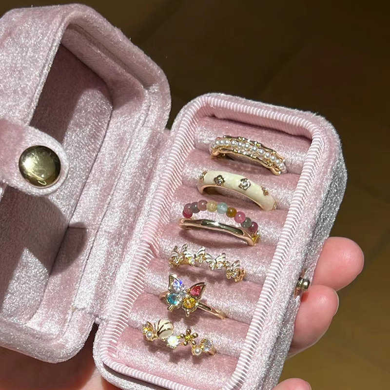 Couple Rings Colorful enamel butterfly ring with adjustable female opening niche design high-end and unique ring new handmade fashion trend H25303