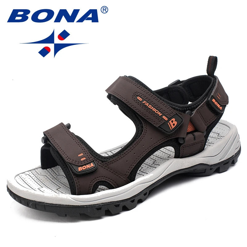BONA Classics Style Men Sandals Outdoor Walking Summer Shoes Anti-Slippery Beach Shoes Men Comfortable Soft 250303