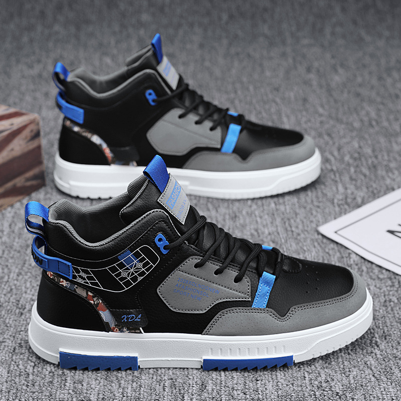Designer Canvas High Top Men's Board Shoes For Spring 2025 New Men's Light Luxury Sports And Leisure Small Whiteboard Multifunctional Fashio