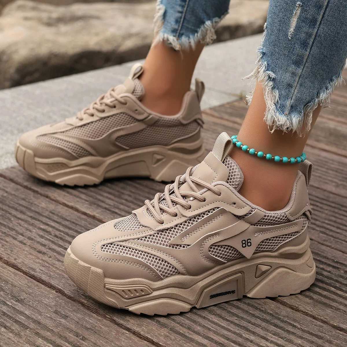 Women Sneakers New Fashion Mesh Breathable Tennis Girl Platform Shoes for Women Outdoor Comfortable Lightweight Sneakers WomenC250304